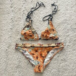 Shan Abstract Floral Print Bikini